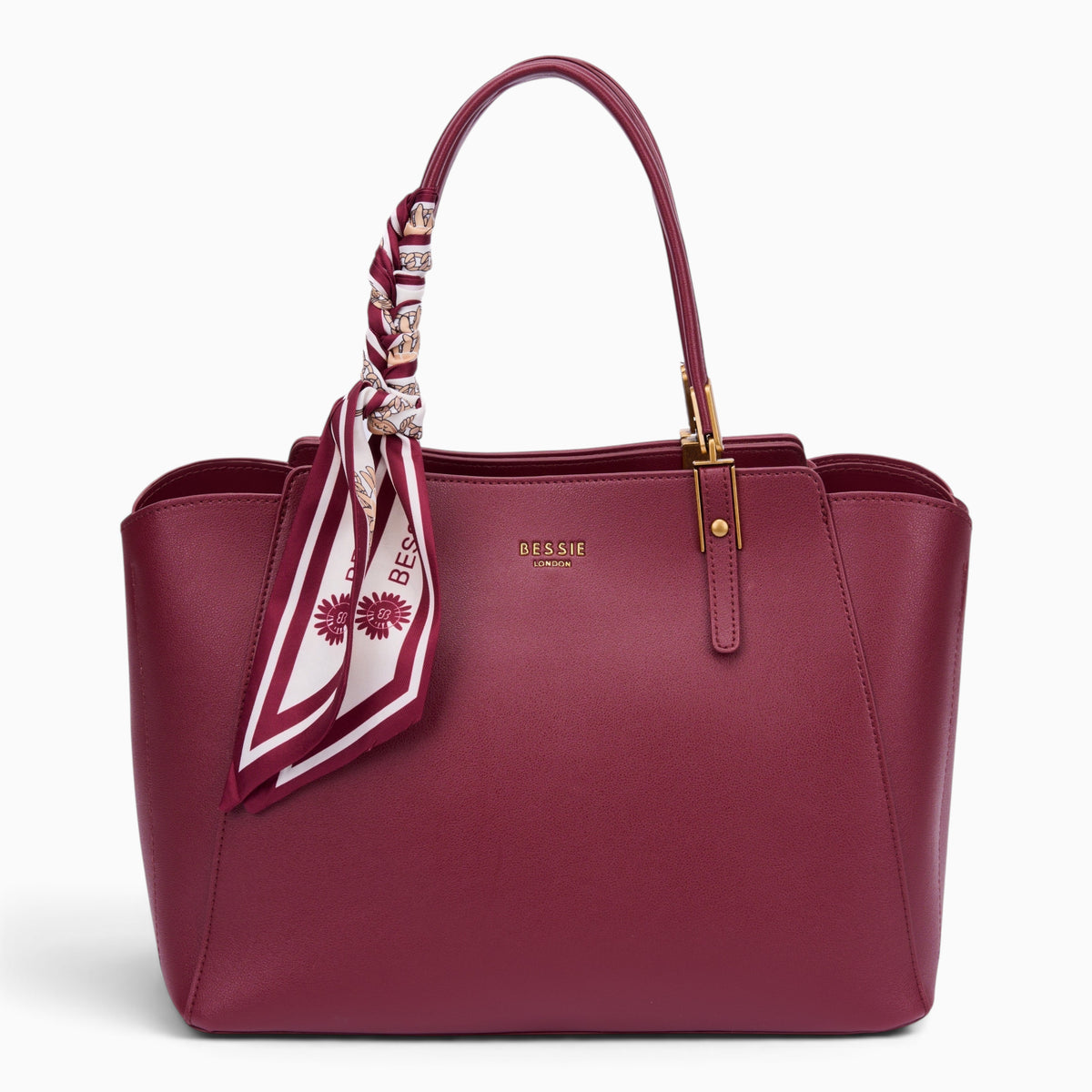Bag Shack | Luggage, Bags, Handbags & Travel Accessories BESSIE LONDON burgundy faux leather tote with silk scarf
