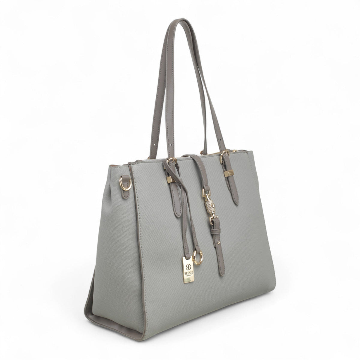Bag Shack | Luggage, Bags, Handbags & Travel Accessories Bessie grey faux leather tote with gold hardware