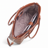 Bag Shack | Luggage, Bags, Handbags & Travel Accessories brown faux leather tote bag interior with laptop compartment