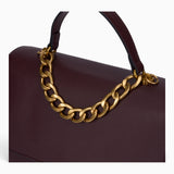 Chain Handle Flap Satchel