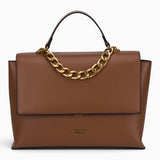 Chain Handle Flap Satchel