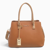 Two-Tone Structured Tote Bag