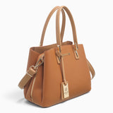 Two-Tone Structured Tote Bag