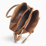 Two-Tone Structured Tote Bag