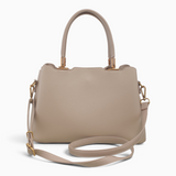 Bag Shack | Luggage, Bags, Handbags & Travel Accessories beige faux leather handbag with top handles and shoulder strap