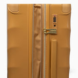 Gold Sunset Sahara suitcase, close-up of the expansion zip
