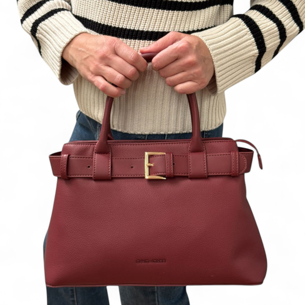 Belt-Detail Tote Bag