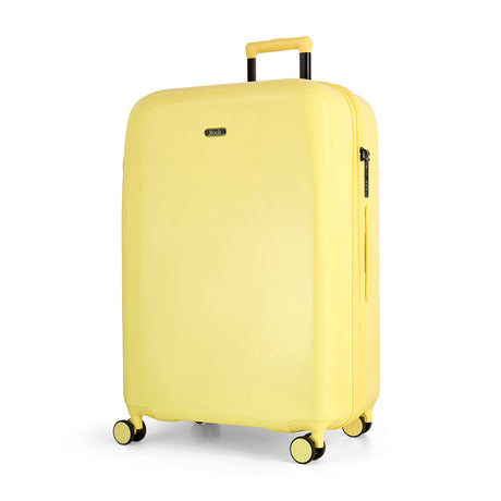 Lemon Ice Gelato large suitcase, angled view showing the hard shell and carry handles