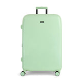 Pistachio Gelato large suitcase with a smooth hard shell and 8 double spinner wheels