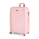 Strawberry Gelato large suitcase, angled view showing the hard shell and carry handles