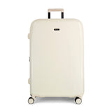 Vanilla Gelato large suitcase with a smooth hard shell and 8 double spinner wheels