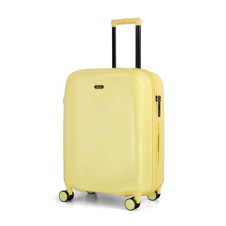 Lemon Ice Gelato medium suitcase, angled view showing the hard shell and carry handles