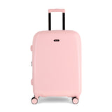 Strawberry Gelato medium suitcase with a smooth hard shell and 8 double spinner wheels