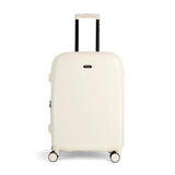 Vanilla Gelato medium suitcase with a smooth hard shell and 8 double spinner wheels