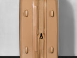 Chocolate Gelato suitcase, close-up of the expansion zip around the side