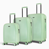 Pistachio Gelato suitcase set: cabin, medium and large cases standing together