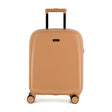 Chocolate Gelato cabin suitcase with a smooth hard shell and 8 double spinner wheels
