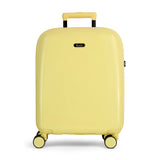 Lemon Ice Gelato cabin suitcase with a smooth hard shell and 8 double spinner wheels