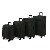 Khaki Vitality soft shell suitcase set: cabin, medium, large and extra large cases