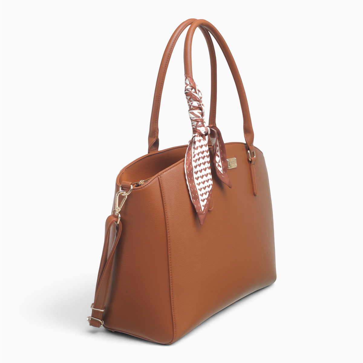 Bag Shack | Luggage, Bags, Handbags & Travel Accessories Bessie London brown faux leather tote with patterned scarf