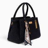 Bag Shack | Luggage, Bags, Handbags & Travel Accessories BESSIE LONDON black quilted tote with gold hardware and scarf