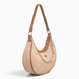 Bag Shack | Luggage, Bags, Handbags & Travel Accessories BESSIE LONDON beige canvas crescent hobo bag with pearl chain