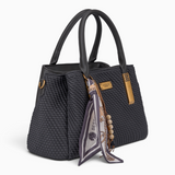 Bag Shack | Luggage, Bags, Handbags & Travel Accessories BESSIE LONDON black quilted tote with gold hardware and scarf