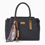 Bag Shack | Luggage, Bags, Handbags & Travel Accessories BESSIE LONDON charcoal quilted tote with gold hardware