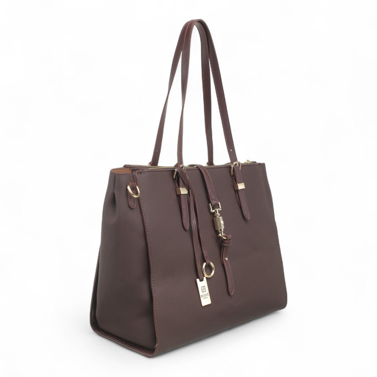 Bag Shack | Luggage, Bags, Handbags & Travel Accessories Bessie coffee brown faux leather tote with shoulder straps