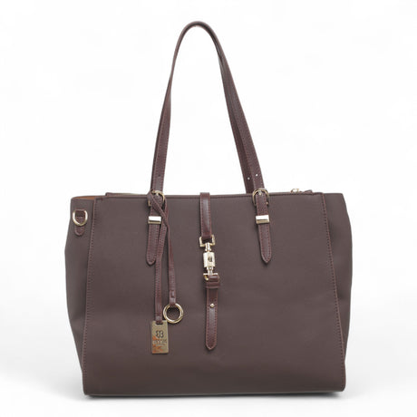 Bag Shack | Luggage, Bags, Handbags & Travel Accessories Bessie coffee brown faux leather tote with gold hardware