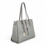 Bag Shack | Luggage, Bags, Handbags & Travel Accessories Bessie grey faux leather tote with gold hardware