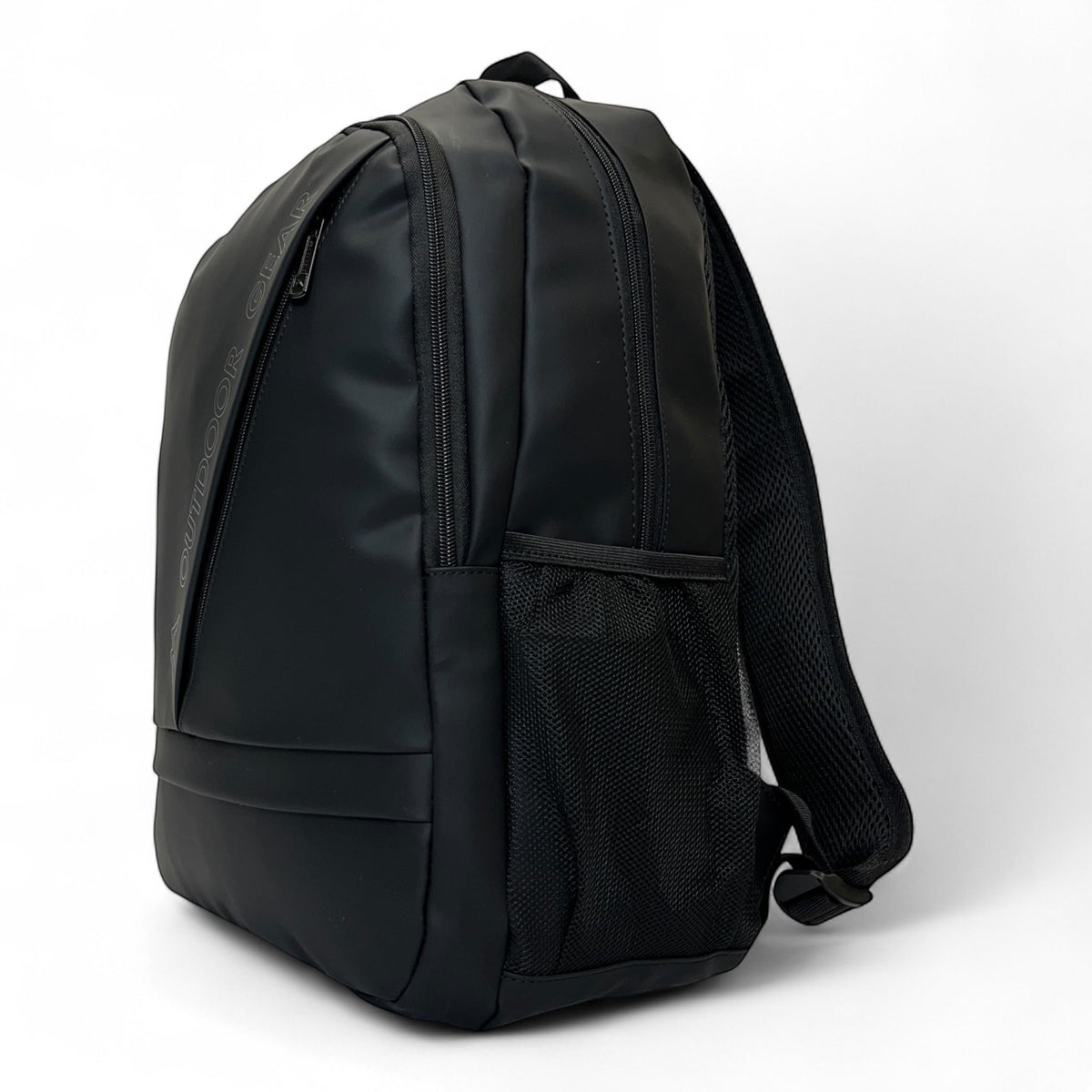 Black Bag Shack | Luggage, Bags, Handbags & Travel Accessories rubber-coated 27L laptop backpack with side mesh pocket