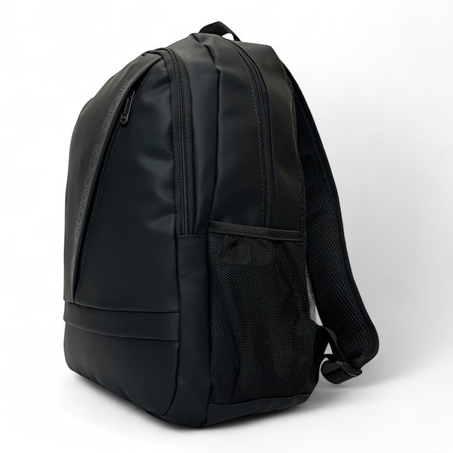 Black Bag Shack | Luggage, Bags, Handbags & Travel Accessories rubber-coated 27L laptop backpack with side mesh pocket