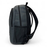 Bag Shack | Luggage, Bags, Handbags & Travel Accessories rubber-coated grey laptop backpack with mesh side pockets.