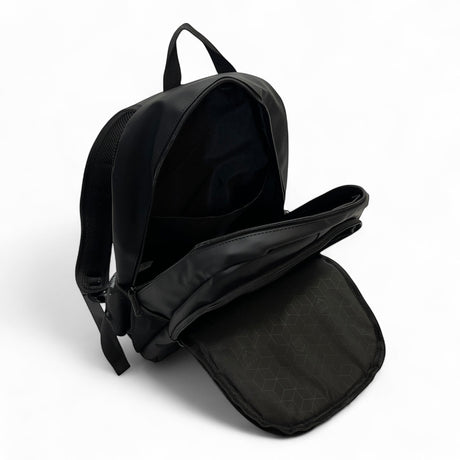Bag Shack | Luggage, Bags, Handbags & Travel Accessories black rubber-coated 27L laptop backpack with open compartments