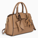 Bag Shack | Luggage, Bags, Handbags & Travel Accessories structured tan tote with ribbed texture and horse charm