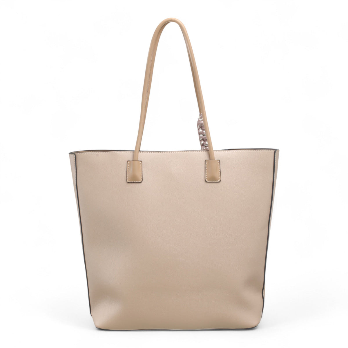 Bag Shack | Luggage, Bags, Handbags & Travel Accessories Bessie taupe faux leather tote bag with scarf and charm