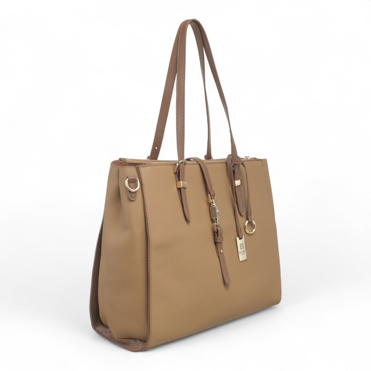 Bag Shack | Luggage, Bags, Handbags & Travel Accessories Bessie taupe faux leather tote with gold hardware
